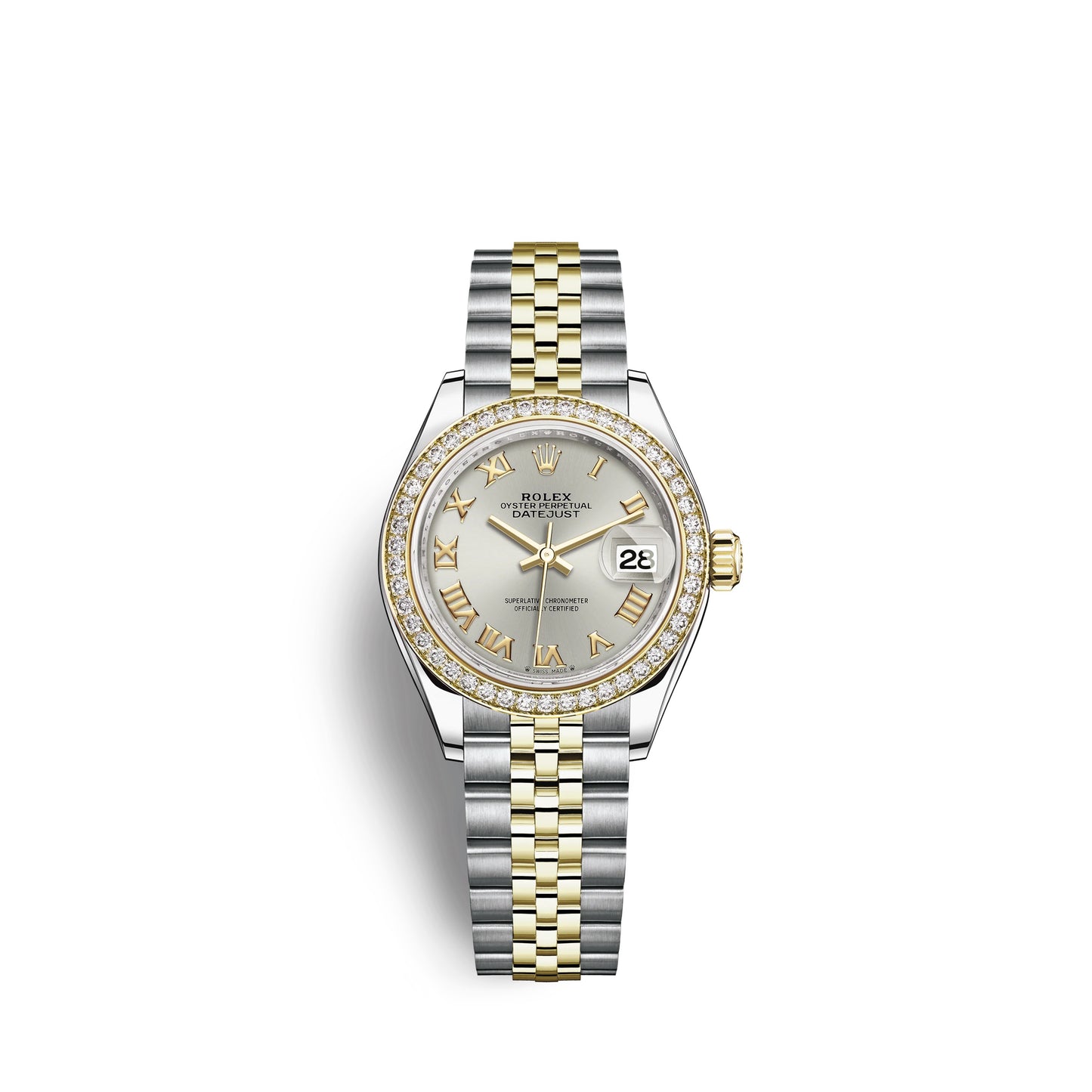 Rolex Lady-Datejust 28, Oystersteel and 18k Yellow Gold, Ref# 279383RBR-0005