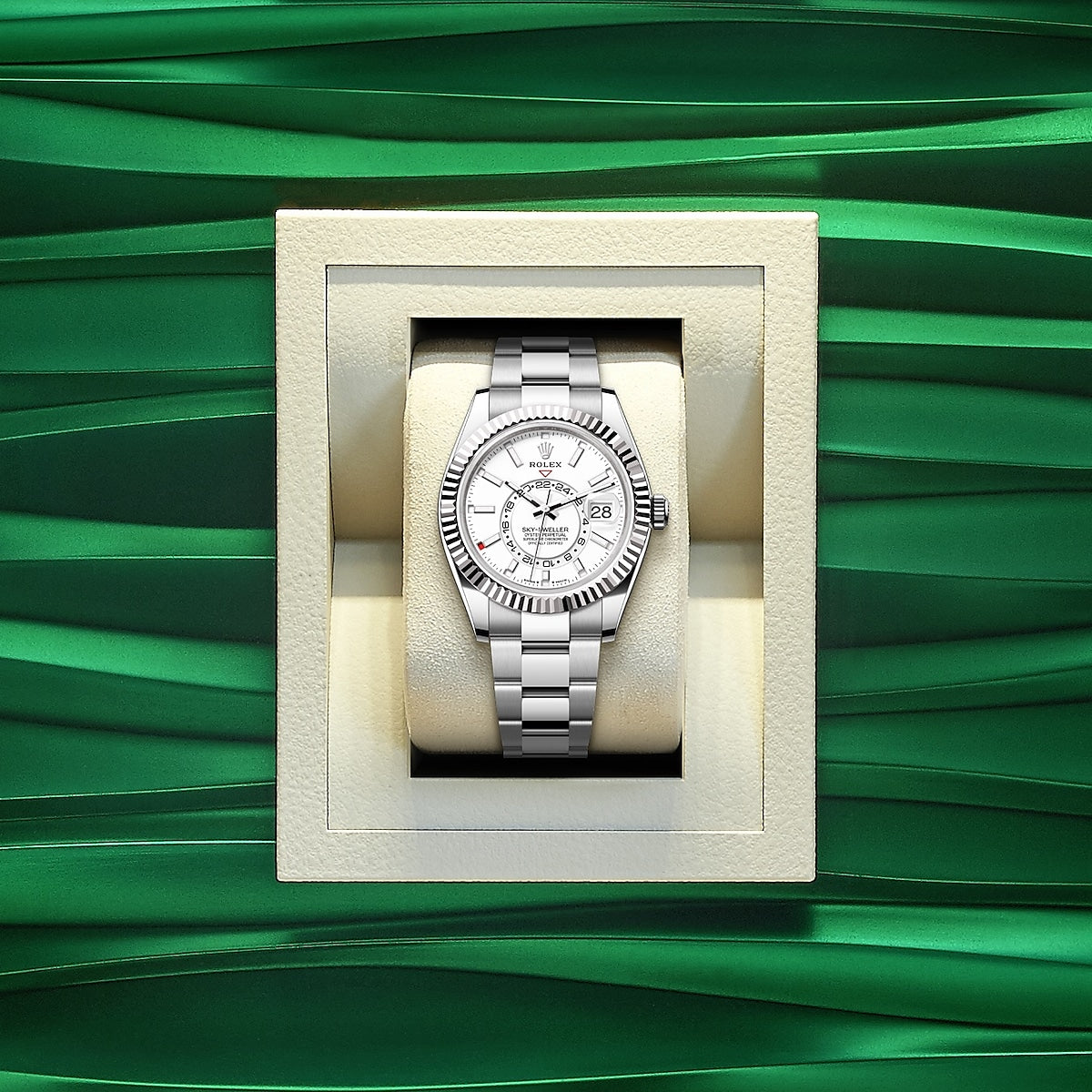 Rolex Sky-Dweller, 42mm, Oystersteel and 18k White Gold, Ref# 336934-0003, Watch in a box