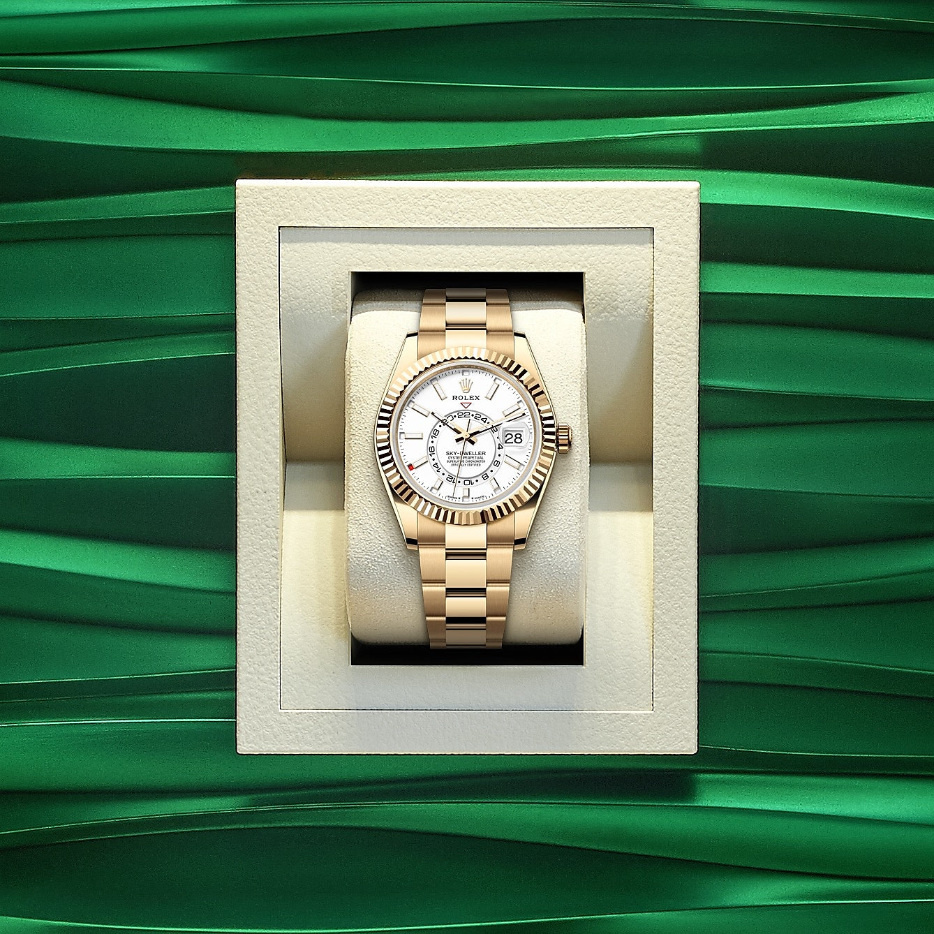 Rolex Sky-Dweller, 42mm, 18k Yellow Gold, Ref# 336938-0003, Watch in a box