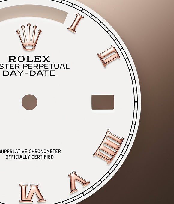 Dial Rolex Day-Date 36 Everose gold Ref# 128345RBR-0054