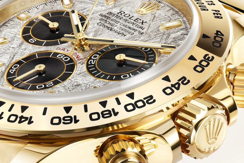 Side Rolex Cosmograph Daytona 40 mm 18 ct yellow gold Ref# 116508-0015