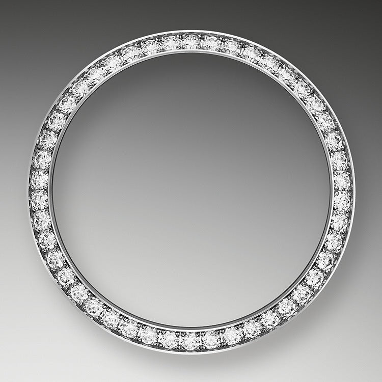 Rolex Datejust 31, Oystersteel, 18kt White Gold and diamonds, Ref# 278384RBR-0022, Bezel