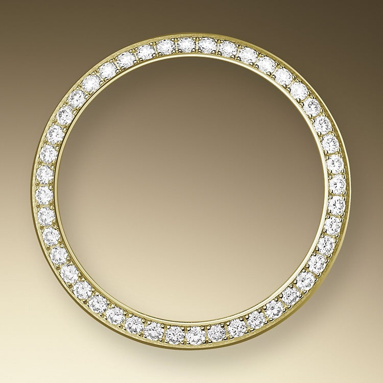 Rolex Lady-Datejust 28, 18kt Yellow Gold and diamonds, Ref# 279138RBR-0013, Bezel