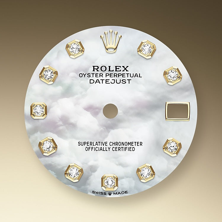 Rolex Datejust Olive Green Women's Watch Diamonds - m278343rbr-0030