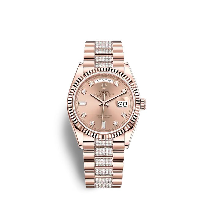 Rolex Day-Date 36 Everose gold Ref# 128235-0019