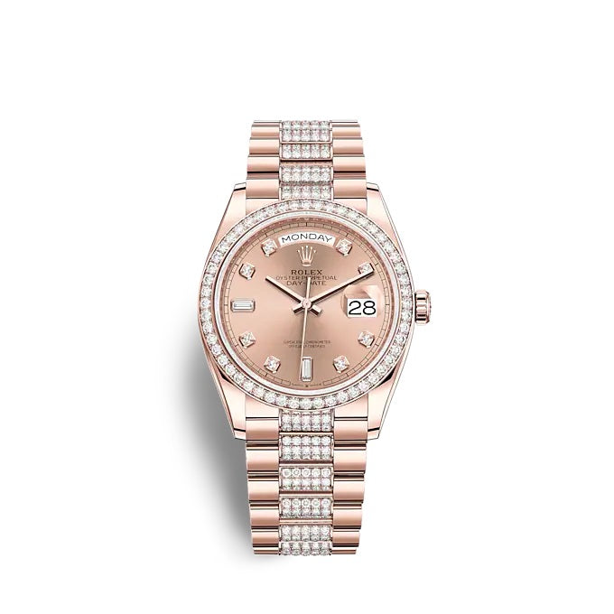 Rolex Day-Date 36 Everose gold Ref# 128345RBR-0020