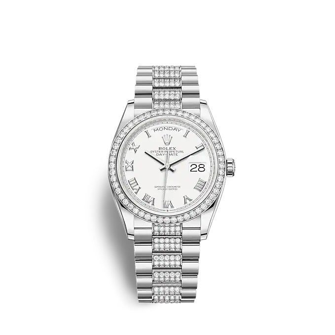 Rolex Day-Date 36 White gold Ref# 128349RBR-0026