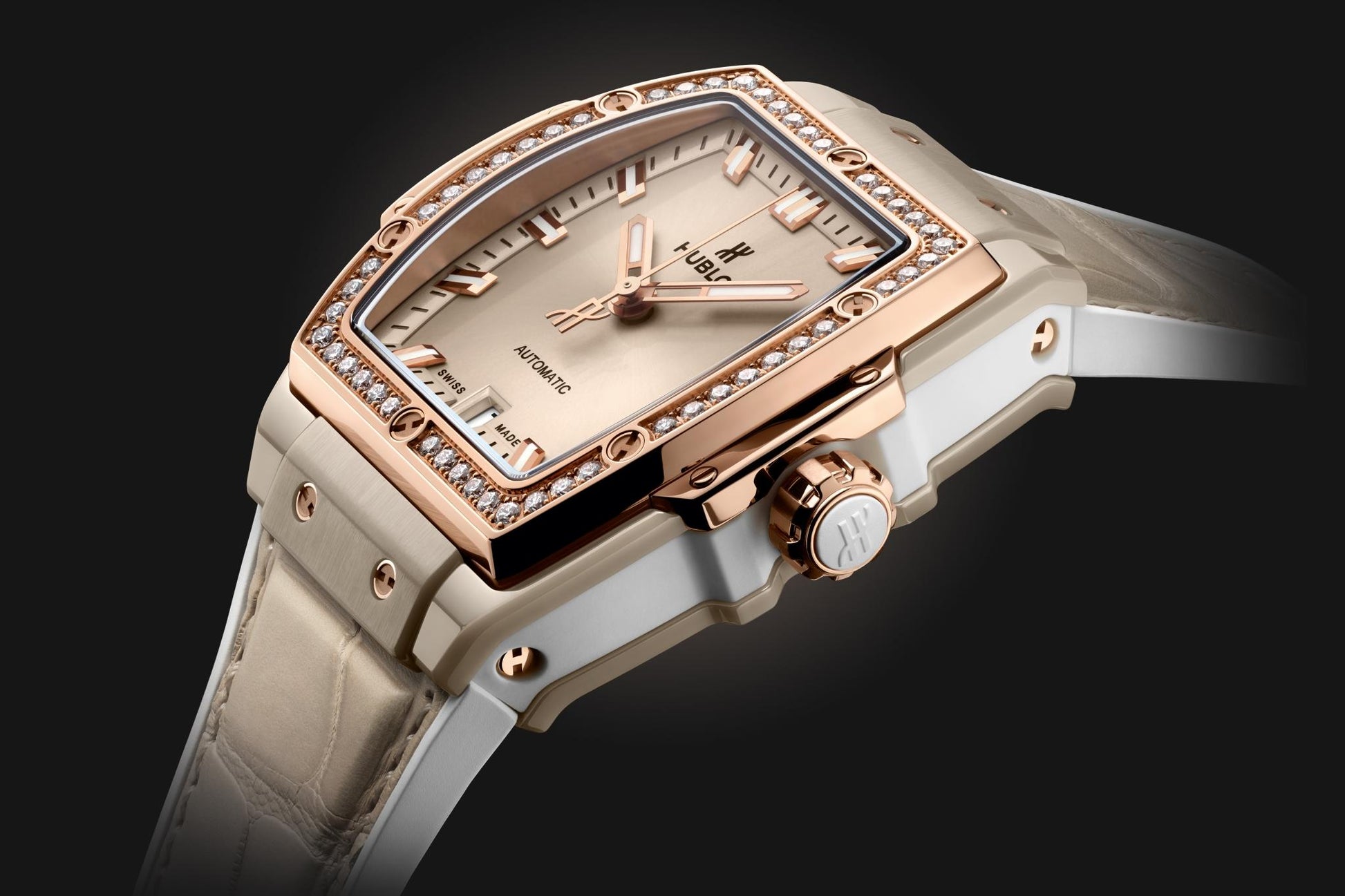 Hublot Classic Fusion Ceramic King Gold Ladies Watch