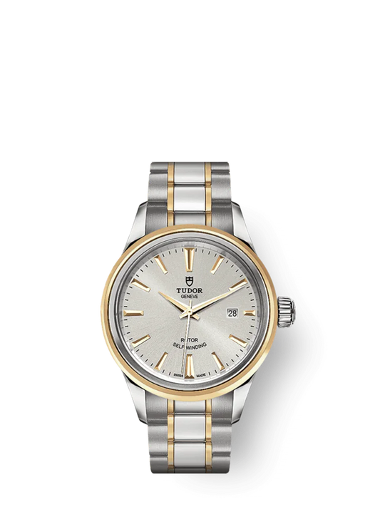 Tudor Style, Stainless Steel and Yellow Gold, 28mm, Ref# M12103-0002