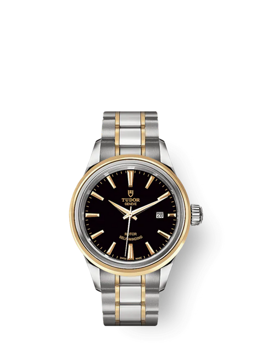 Tudor Style, Stainless Steel and Yellow Gold, 28mm, Ref# M12103-0003