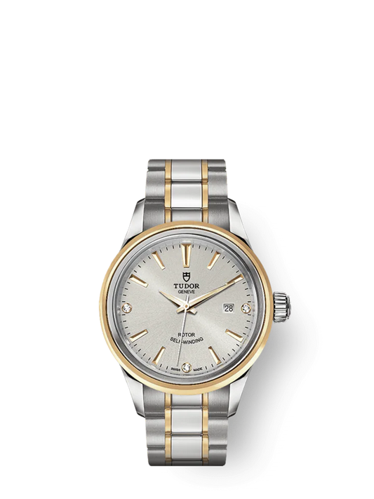 Tudor Style, Stainless Steel and Yellow Gold, 28mm, Ref# M12103-0005