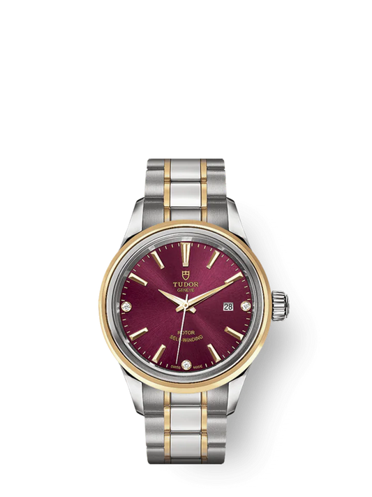 Tudor Style, Stainless Steel and Yellow Gold, 28mm, Ref# M12103-0015