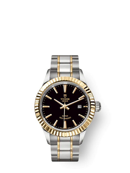 Tudor Style, Stainless Steel and Yellow Gold, 28mm, Ref# M12113-0005