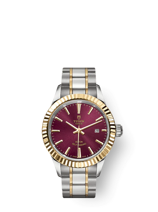 Tudor Style, Stainless Steel and Yellow Gold, 28mm, Ref# M12113-0013