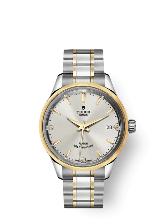 Tudor Style, Stainless Steel and Yellow Gold with Diamond-set 34mm, Ref# M12303-0005