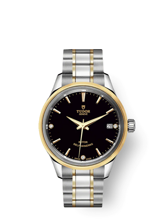 Tudor Style, Stainless Steel and Yellow Gold with Diamond-set 34mm, Ref# M12303-0006