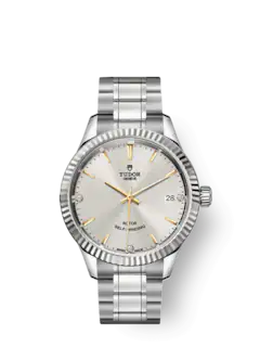 Tudor Style, Stainless Steel and Diamond-set, 34mm, Ref# M12310-0011