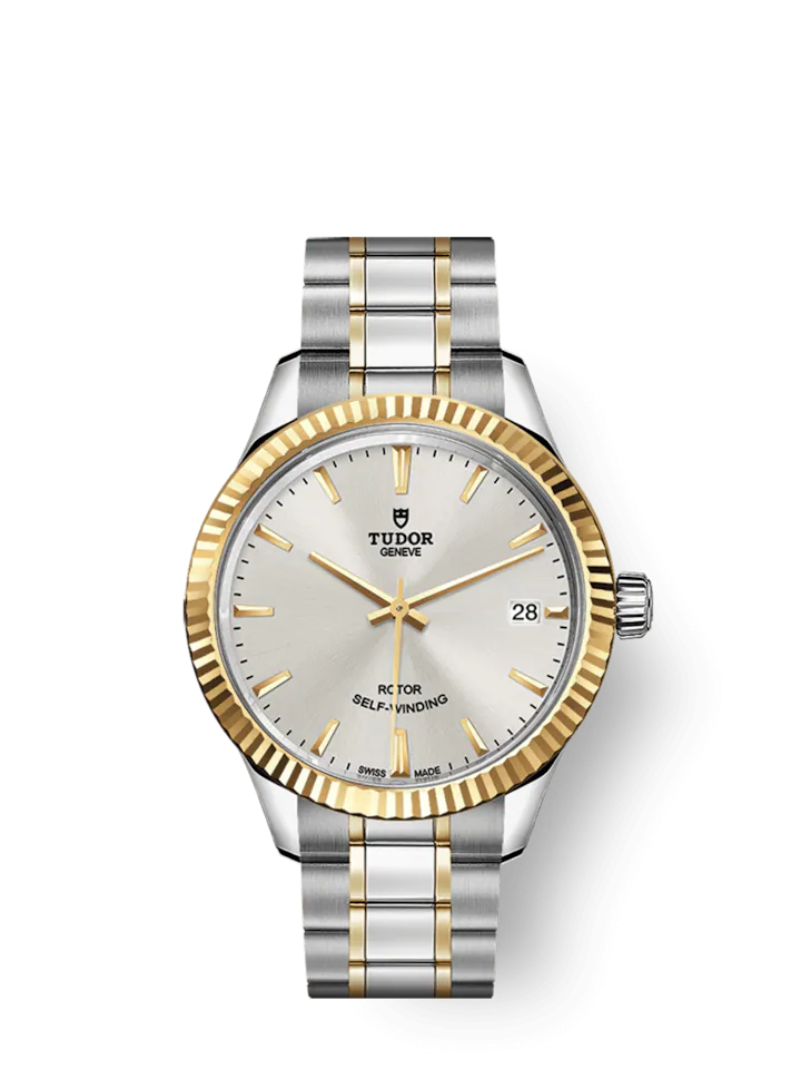 Tudor Style Stainless Steel and Yellow Gold 34mm Ref M12313