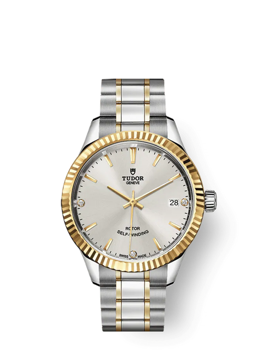 Tudor Style, Stainless Steel and Yellow Gold with Diamond-set, 34mm, Ref# M12313-0009