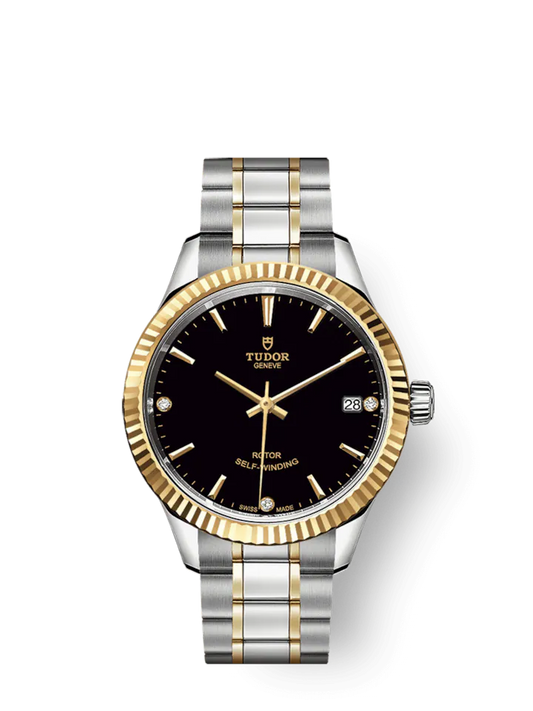 Tudor Style, Stainless Steel and Yellow Gold with Diamond-set, 34mm, Ref# M12313-0011