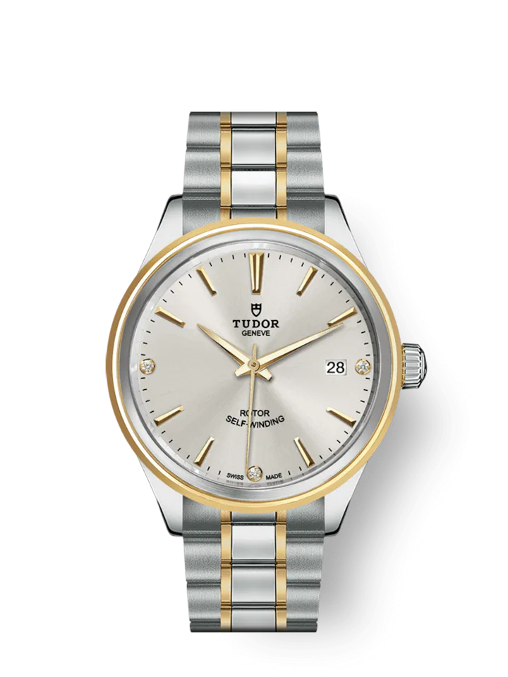 Tudor Style, Stainless Steel and Yellow Gold with Diamond-set, 38mm, Ref# M12503-0005