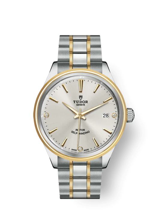 Tudor Style, Stainless Steel and Yellow Gold with Diamond-set, 38mm, Ref# M12503-0005