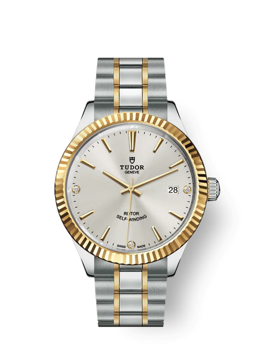 Tudor Style, Stainless Steel and Yellow Gold with Diamond-set, 38mm, Ref# M12513-0009