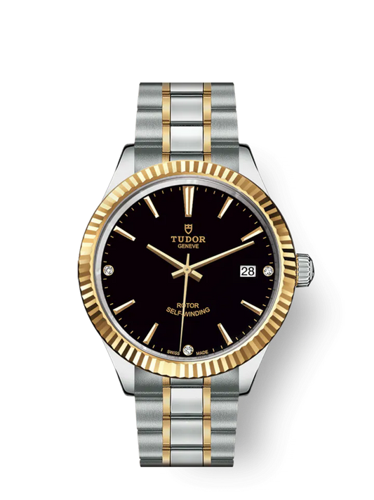 Tudor Style, Stainless Steel and Yellow Gold with Diamond-set, 38mm, Ref# M12513-0011