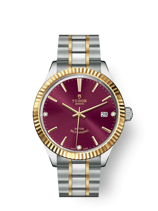 Tudor Style, Stainless Steel and Yellow Gold with Diamond-set, 38mm, Ref# M12513-0015