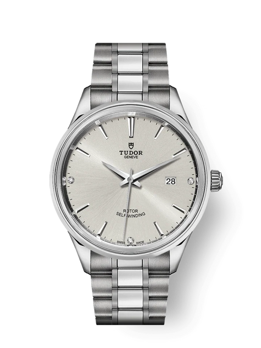 Tudor Style, Stainless Steel and Diamond-set, 41mm, Ref# M12700-0003