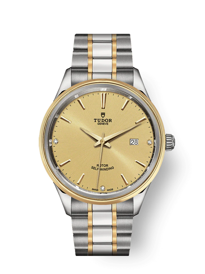 Tudor Style, Stainless Steel and Yellow Gold with Diamond-set, 41mm, Ref# M12703-0004