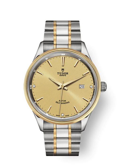 Tudor Style, Stainless Steel and Yellow Gold with Diamond-set, 41mm, Ref# M12703-0004