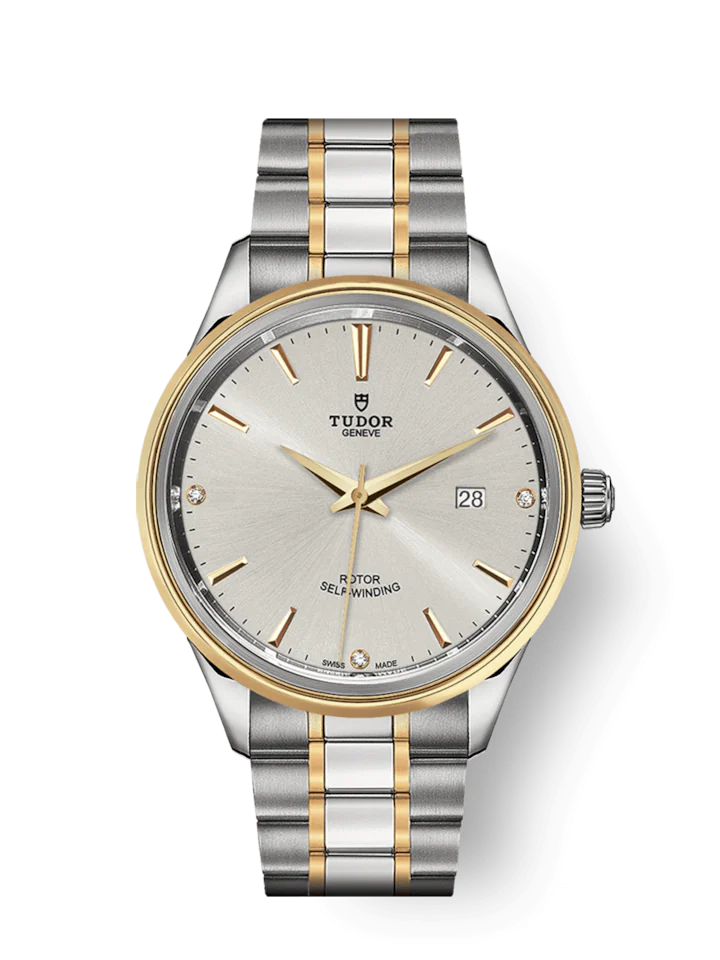 Tudor Style, Stainless Steel and Yellow Gold with Diamond-set, 41mm, Ref# M12703-0005