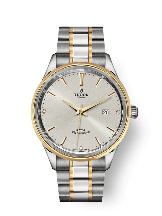 Tudor Style, Stainless Steel and Yellow Gold with Diamond-set, 41mm, Ref# M12703-0005