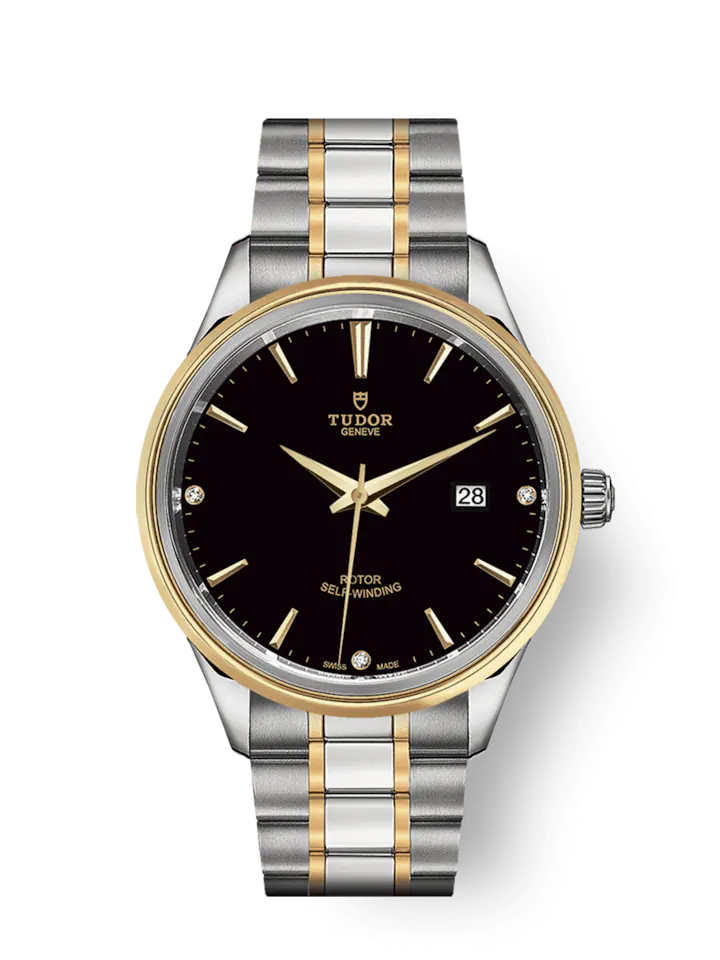 Tudor Style, Stainless Steel and Yellow Gold with Diamond-set, 41mm, Ref# M12703-0006