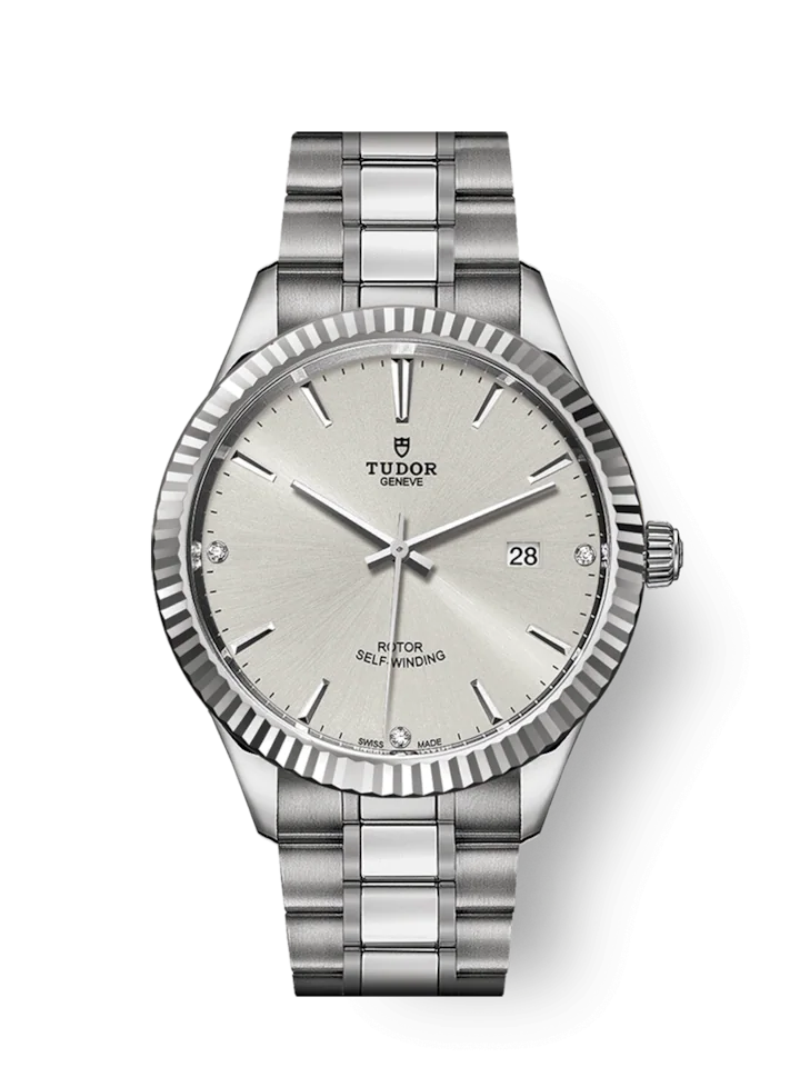 Tudor Style, Stainless Steel and Diamond-set, 41mm, Ref# M12710-0007