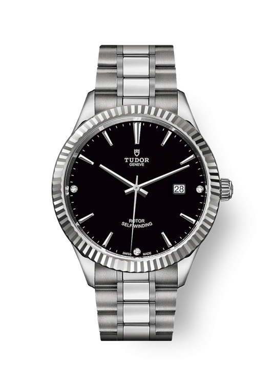 Tudor Style, Stainless Steel and Diamond-set, 41mm, Ref# M12710-0009