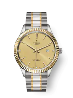 Tudor Style, Stainless Steel and Yellow Gold with Diamond-set, 41mm, Ref# M12713-0007