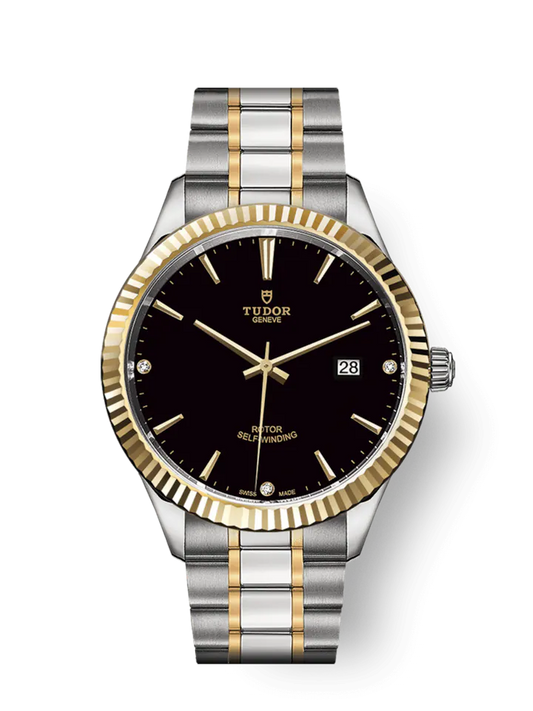 Tudor Style, Stainless Steel and Yellow Gold with Diamond-set, 41mm, Ref# M12713-0011