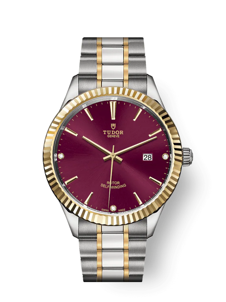 Tudor Style, Stainless Steel and Yellow Gold with Diamond-set, 41mm, Ref# M12713-0015