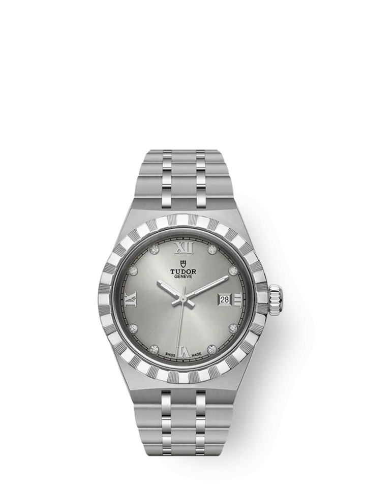 Tudor Royal, Stainless Steel and Diamond-set, 28mm, Ref# M28300-0002