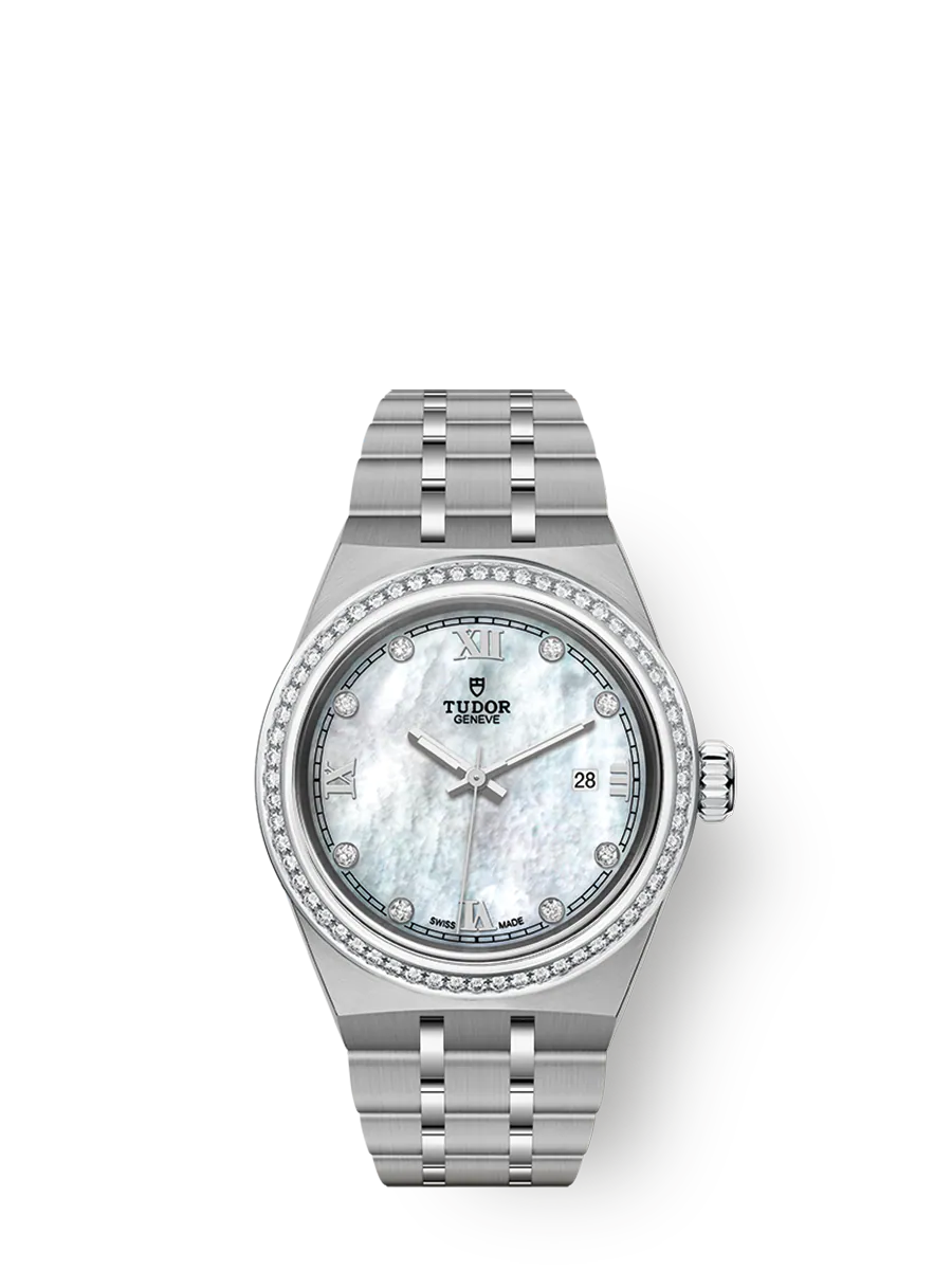 Tudor Royal, Stainless Steel and Diamond-set dial with Diamond-set bezel, 28mm, Ref# M28320-0001