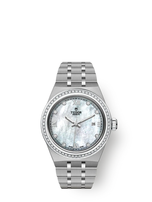 Tudor Royal, Stainless Steel and Diamond-set dial with Diamond-set bezel, 28mm, Ref# M28320-0001