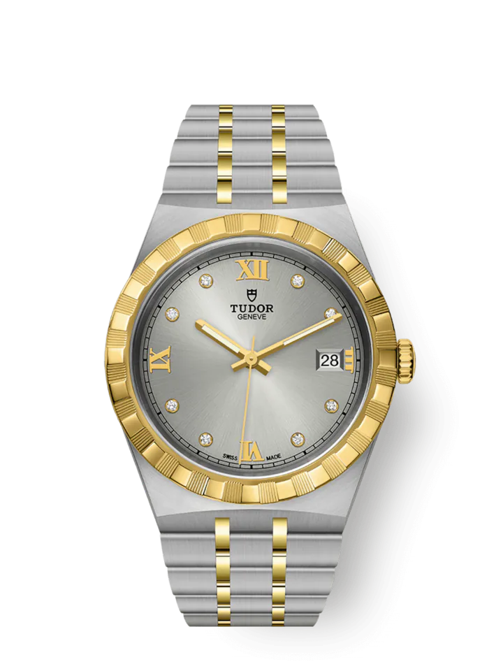 Tudor Royal, Stainless Steel and 18k Yellow Gold with Diamond-set, 38mm, Ref# M28503-0002