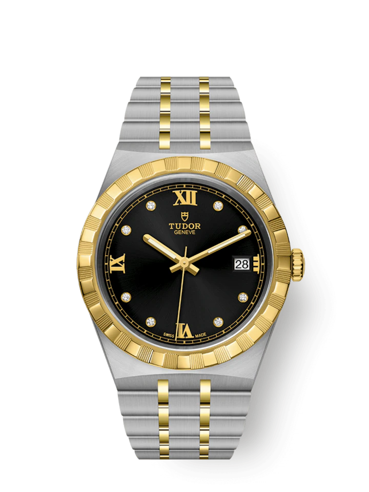 Tudor Royal, Stainless Steel and 18k Yellow Gold with Diamond-set, 38mm, Ref# M28503-0004