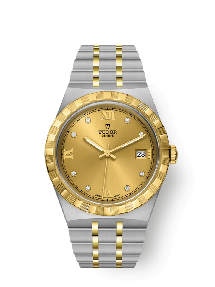 Tudor Royal, Stainless Steel and 18k Yellow Gold with Diamond-set, 38mm, Ref# M28503-0005