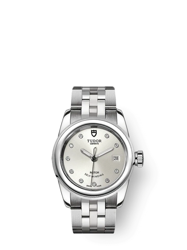 Tudor Glamour Date, Stainless Steel and Diamond-set, 26mm, Ref# M51000-0002