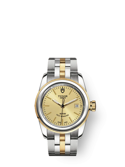 Tudor Glamour Date, Stainless Steel and 18k Yellow Gold, 26mm, Ref# M51003-0004