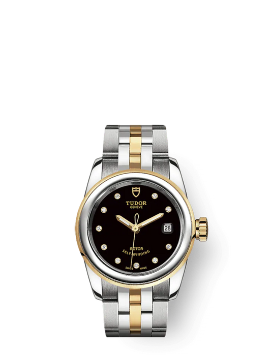 Tudor Glamour Date, Stainless Steel and 18k Yellow Gold with Diamond-set, 26mm, Ref# M51003-0007