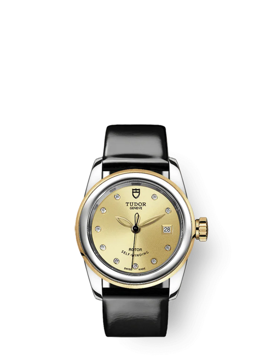 Tudor Glamour Date, Stainless Steel and 18k Yellow Gold with Diamond-set, 26mm, Ref# M51003-0019